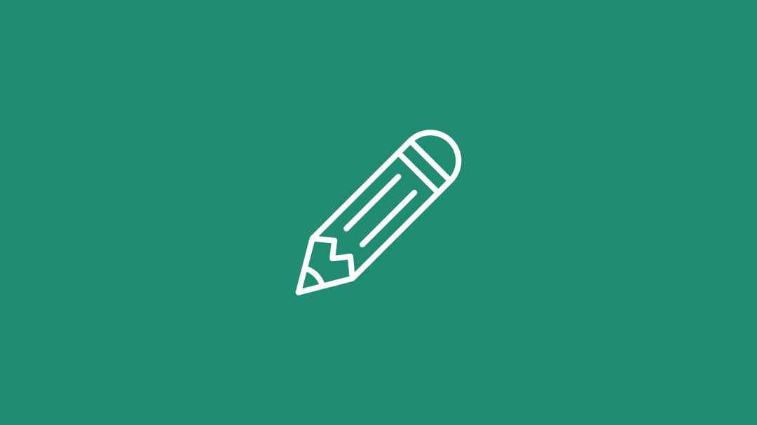 Green background an an icon with pencil