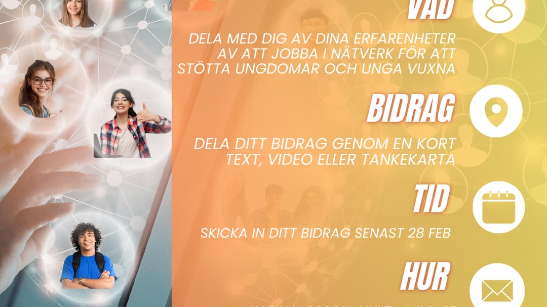 Bild på poster om nätverkstävling