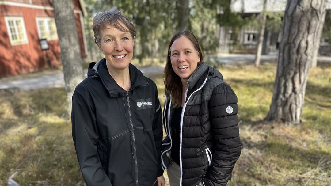 Jennie Sandström och Ulrika Stenbäck på Norra berget.