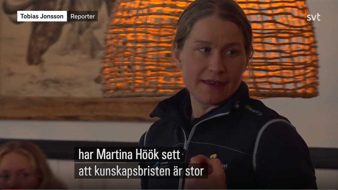 Martina Höök i klipp från SVT Sportnytt