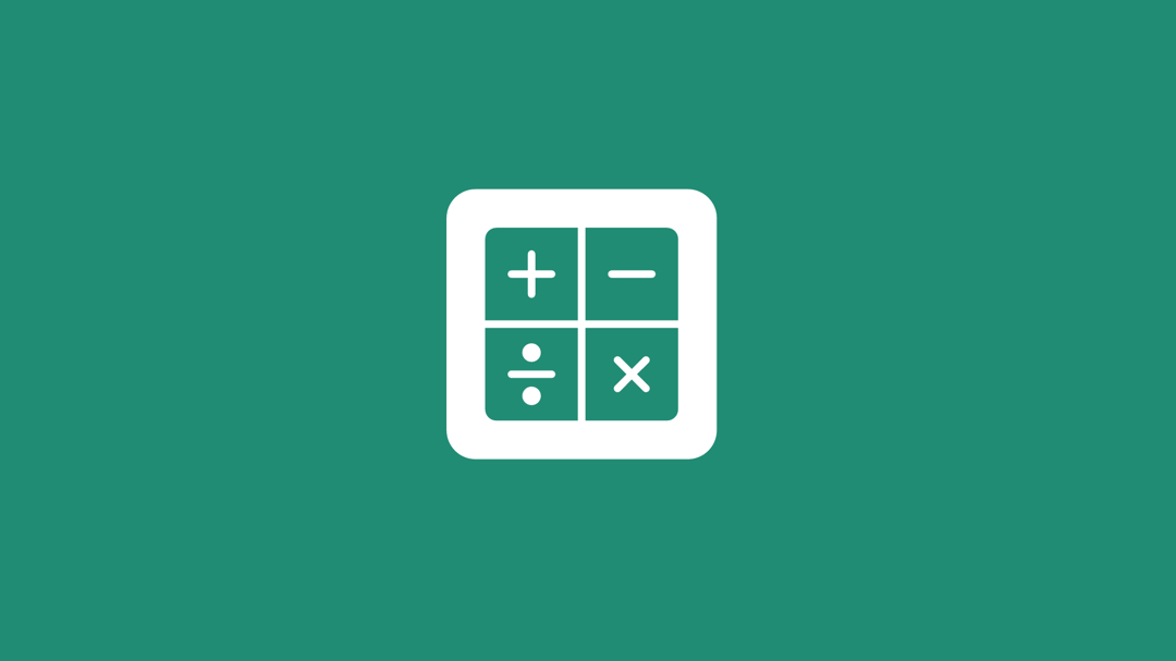 Green background an an icon with math symbols