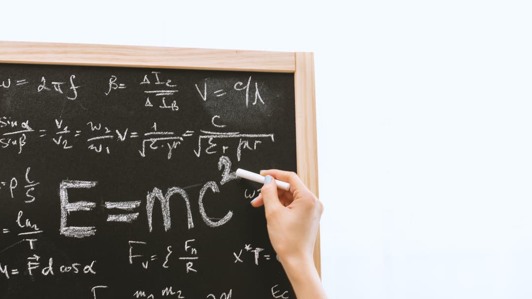 Mathematics on a blackboard