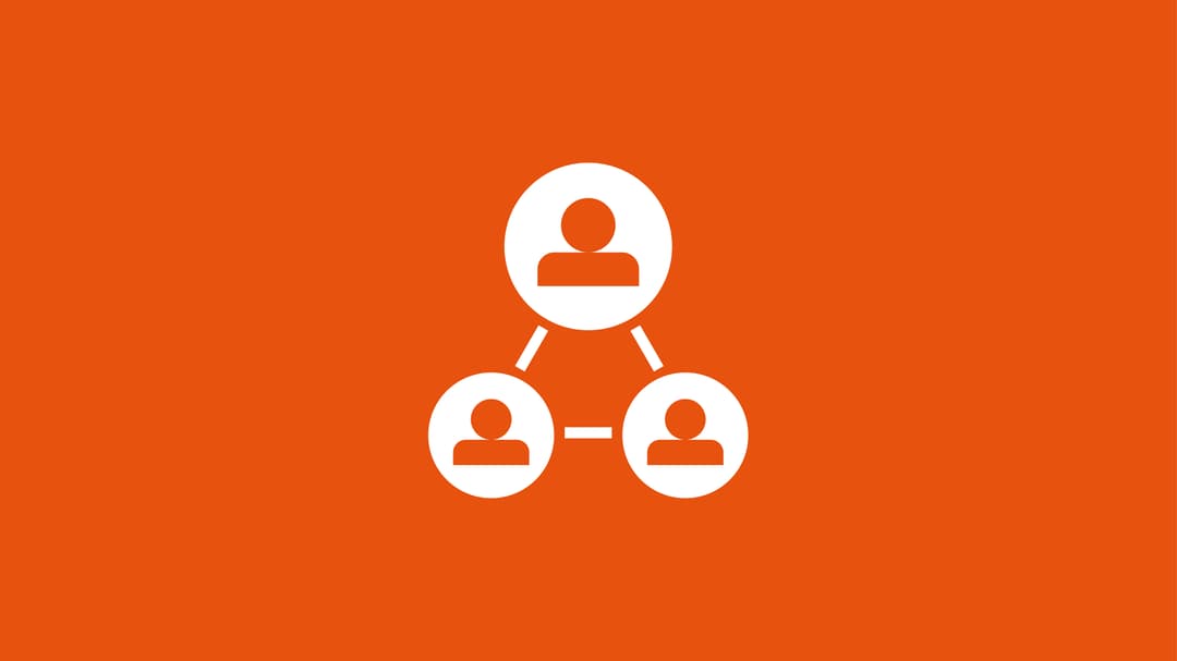 icons of avatars on orange backdrop