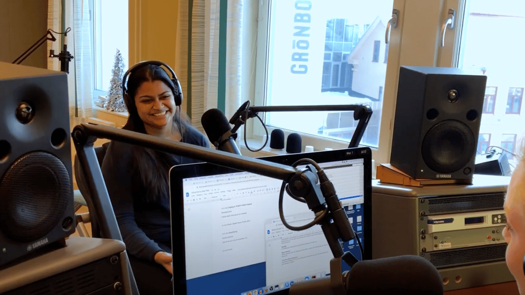 Studenter på journalistprogrammet