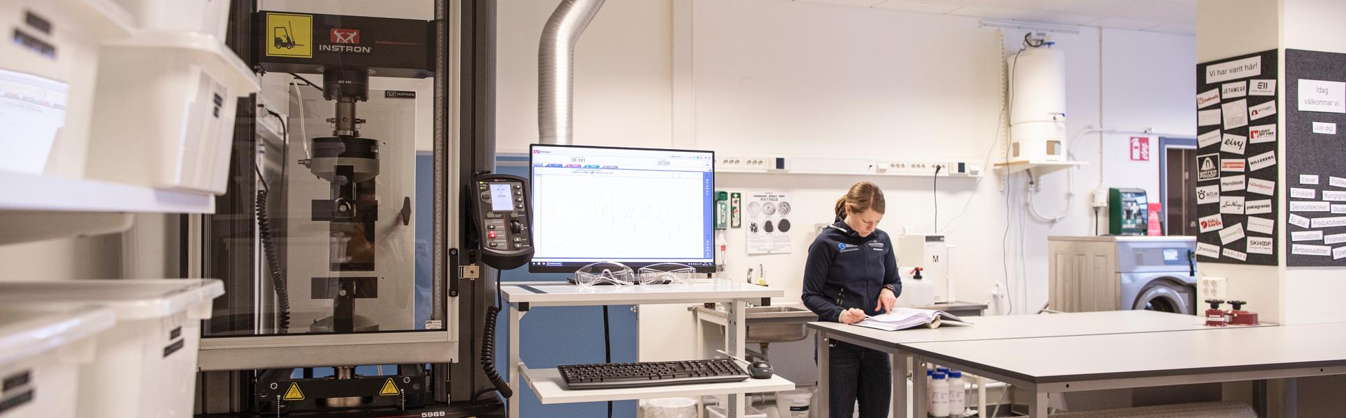Materialprovningslabbet på Sports Tech Research Centre