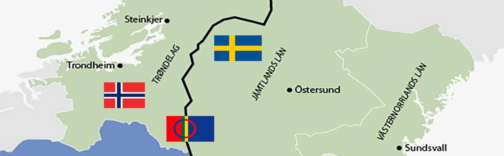 Map over the nordic green belt