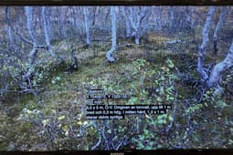 Fyndplatser efter samiskt liv på Middagsfjället noterades med GPS, skriftlig anteckning samt fotografi. Sydsamiska läsarröster Nils-Anders Jonsson och Laila Wilks samt undertexter på svenska återger dessa.