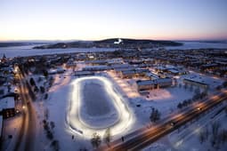 Isovalen på Campus Östersund med Frösön i bakgrunden
