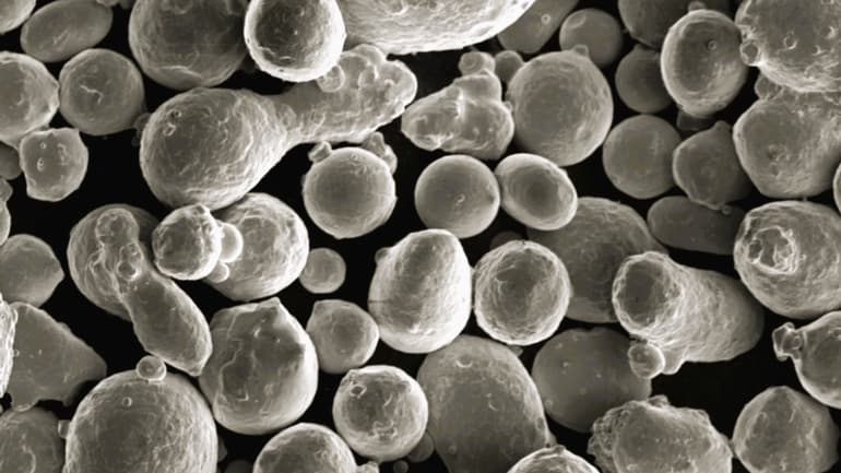 Metal powder close up