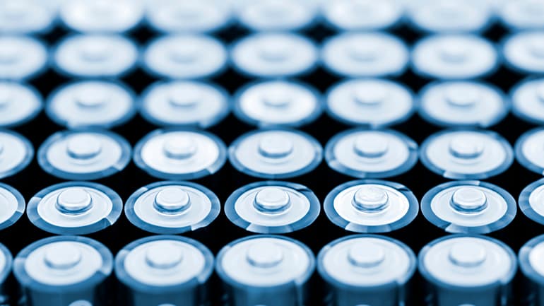 Image of several black batteries.