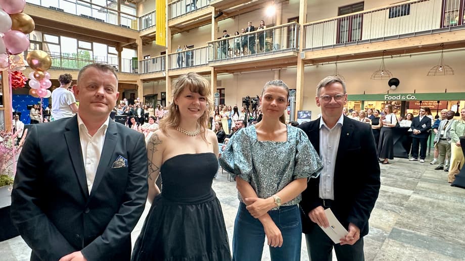 Talarna för dagen: Niklas Fagerholm, lektor, Anitra Gudmarsdotter, Studentkåren ordförnade, Olivia ÅSberg, näringslivschef Sundsvall kommun och Anders Fällström, Mittuniversitetets rektor.  