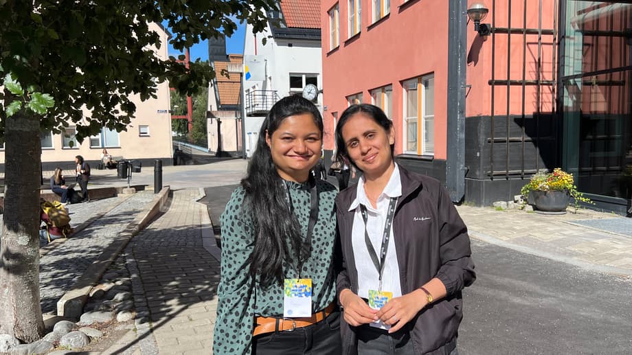 Pragya som forskar vid KU Leuven i Belgien och Chhavi Verma, forskare vid KTH var mycket nöjda med konferensen.
