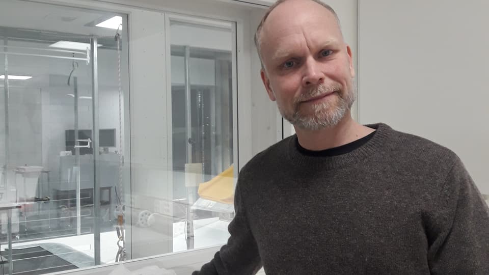 Kristian Luuk i vindtunneln 