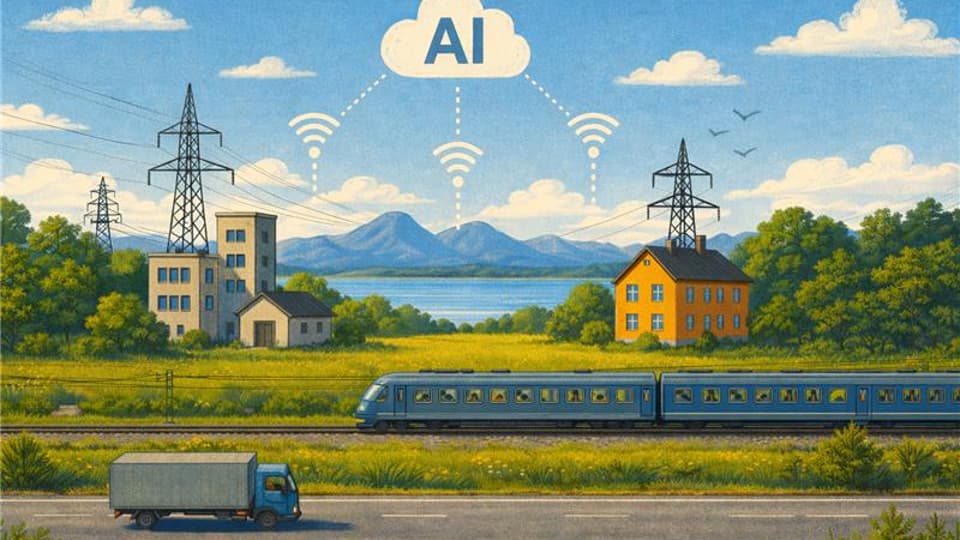 AI-genererad bild på färgglad natur