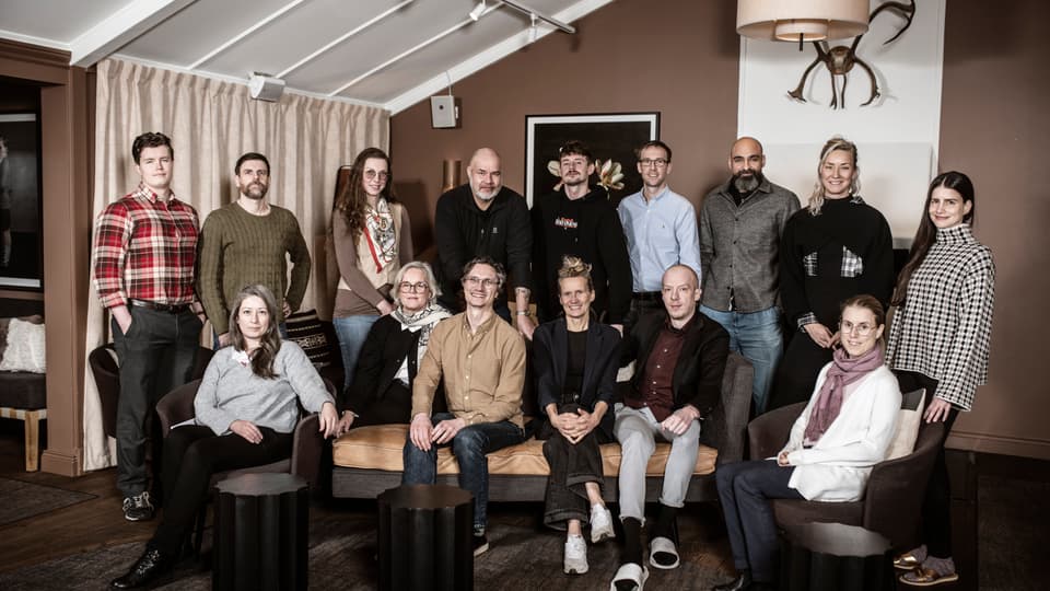fifteen people in a cabin
