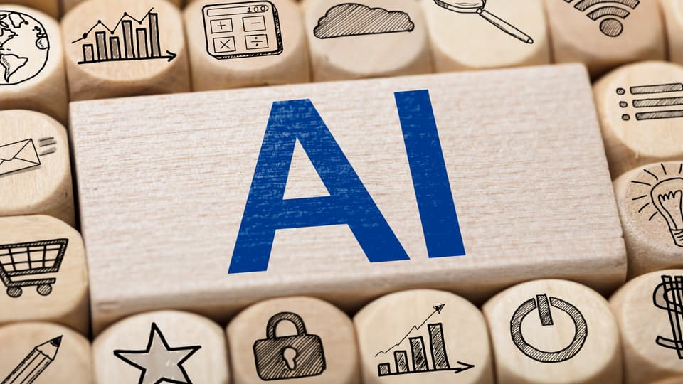AI-text på träkloss