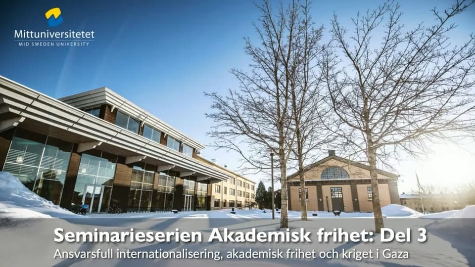 Skärmbild seminarieserie om Akademisk frihet