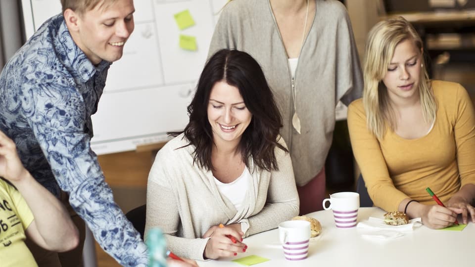 Workshop med studenter i samverkansavdelningens lokaler i Östersund